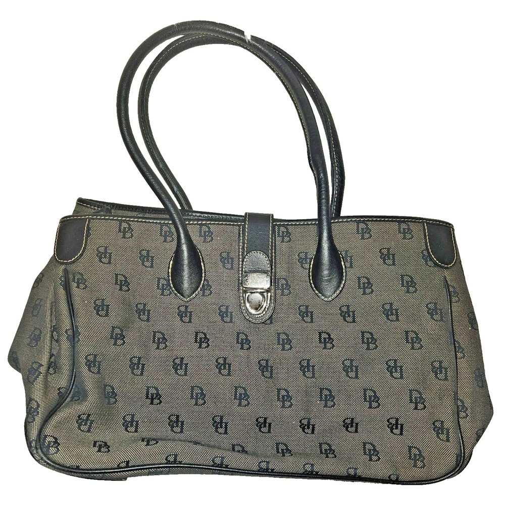 Dooney & Bourke Dark Brown Signature Jacquard Leather Shoulder Bag